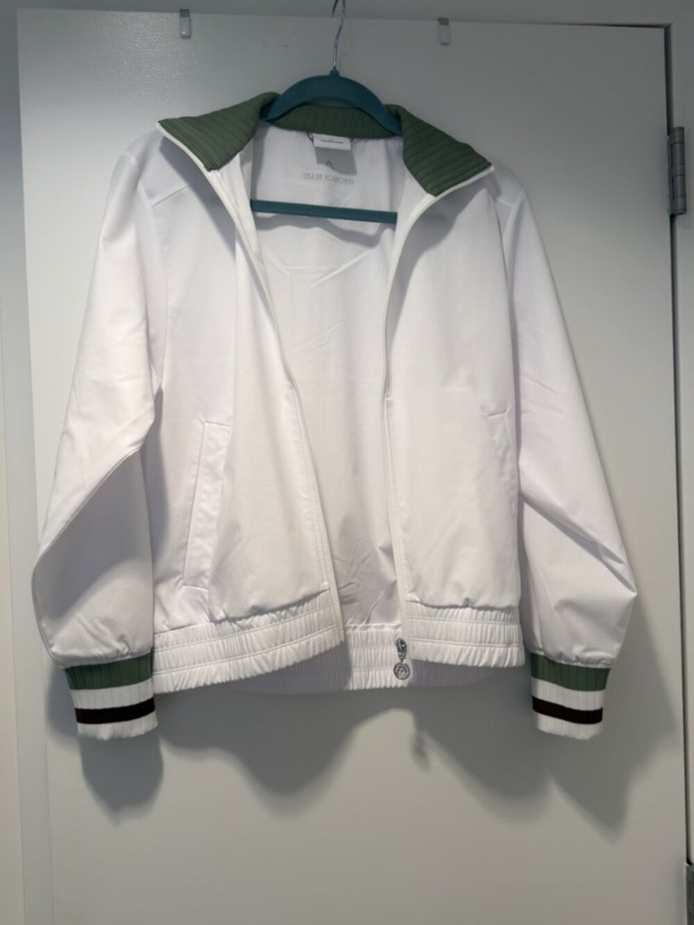 NWT Veronica Beard x HEAD White Track Jacket Size XS